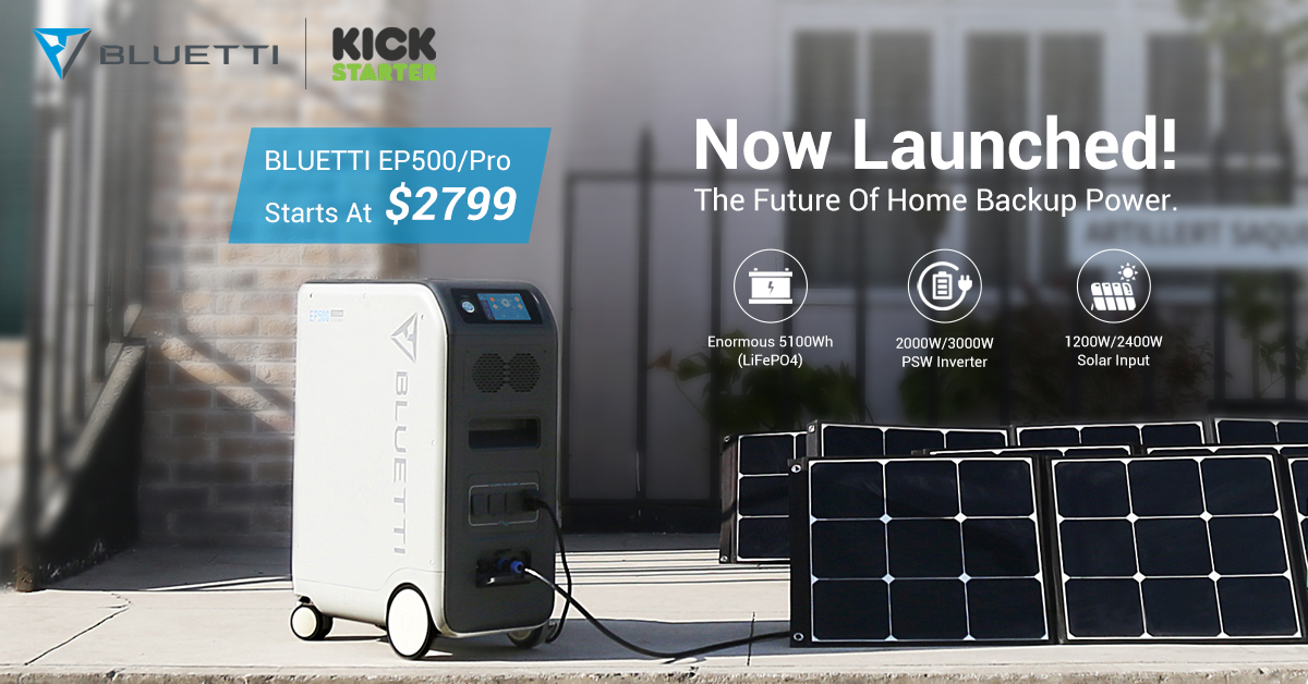 BLUETTI EP500 / Pro officially launched - 5.1 kWh mobile solar battery for your home, from just $ 2799 at Kickstarter - Wccftech