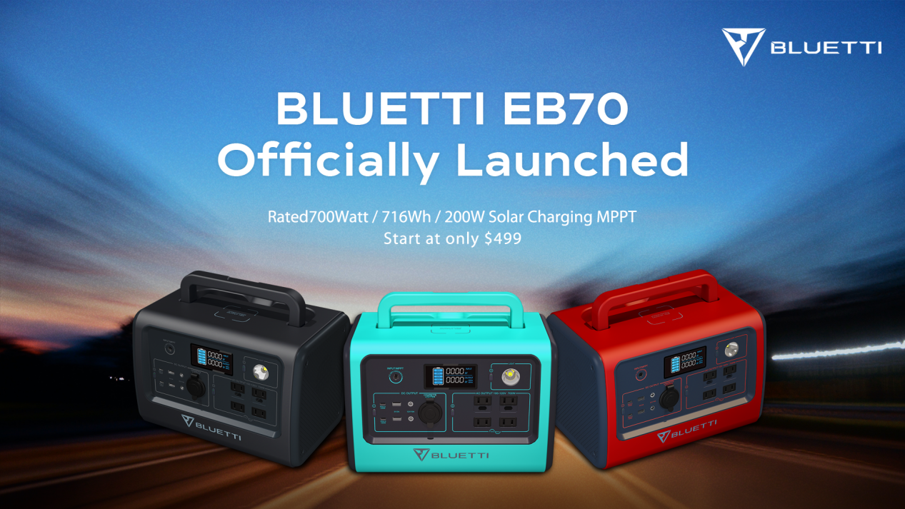 BLUETTI EB70 launches –716 Wh / 700 W solar battery for just $ 499 - AndroidGuys