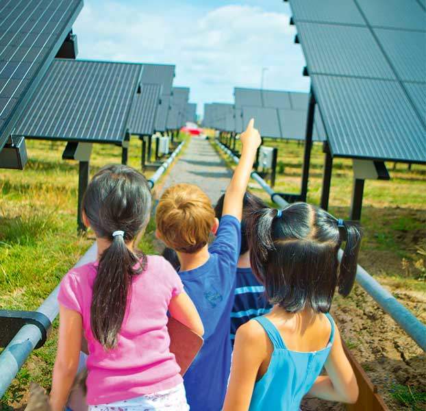 children pointing solar