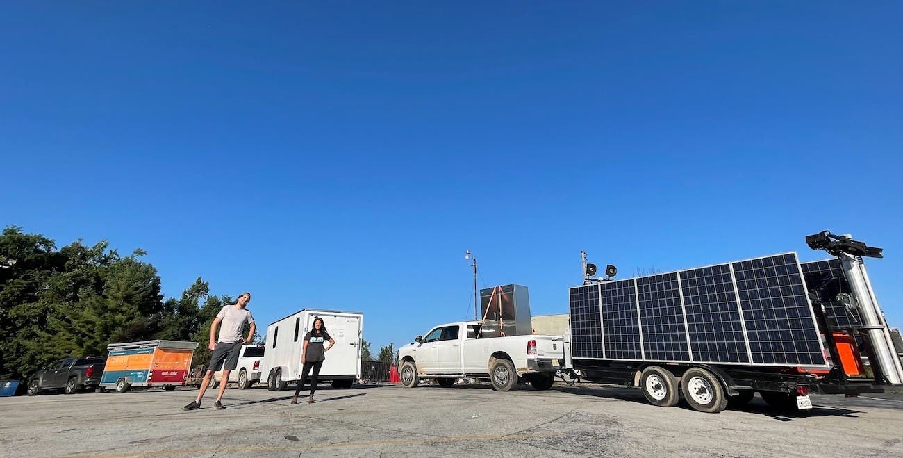 Footprint Project & Rent.Solar brought portable solar charging stations to help the victims of the Ida hurricane - CleanTechnica